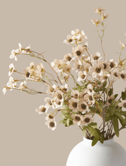 Flores de cera artificiales – Crema (10 tallos)