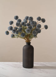 Chrysanthèmes Kiku artificiels – Gris bleuté (10 tiges / 50 fleurs)