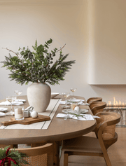 Composition florale artificielle – Baies bleues et saule