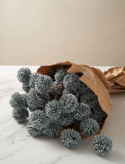 Chrysanthèmes Kiku artificiels – Gris bleuté (10 tiges / 50 fleurs)