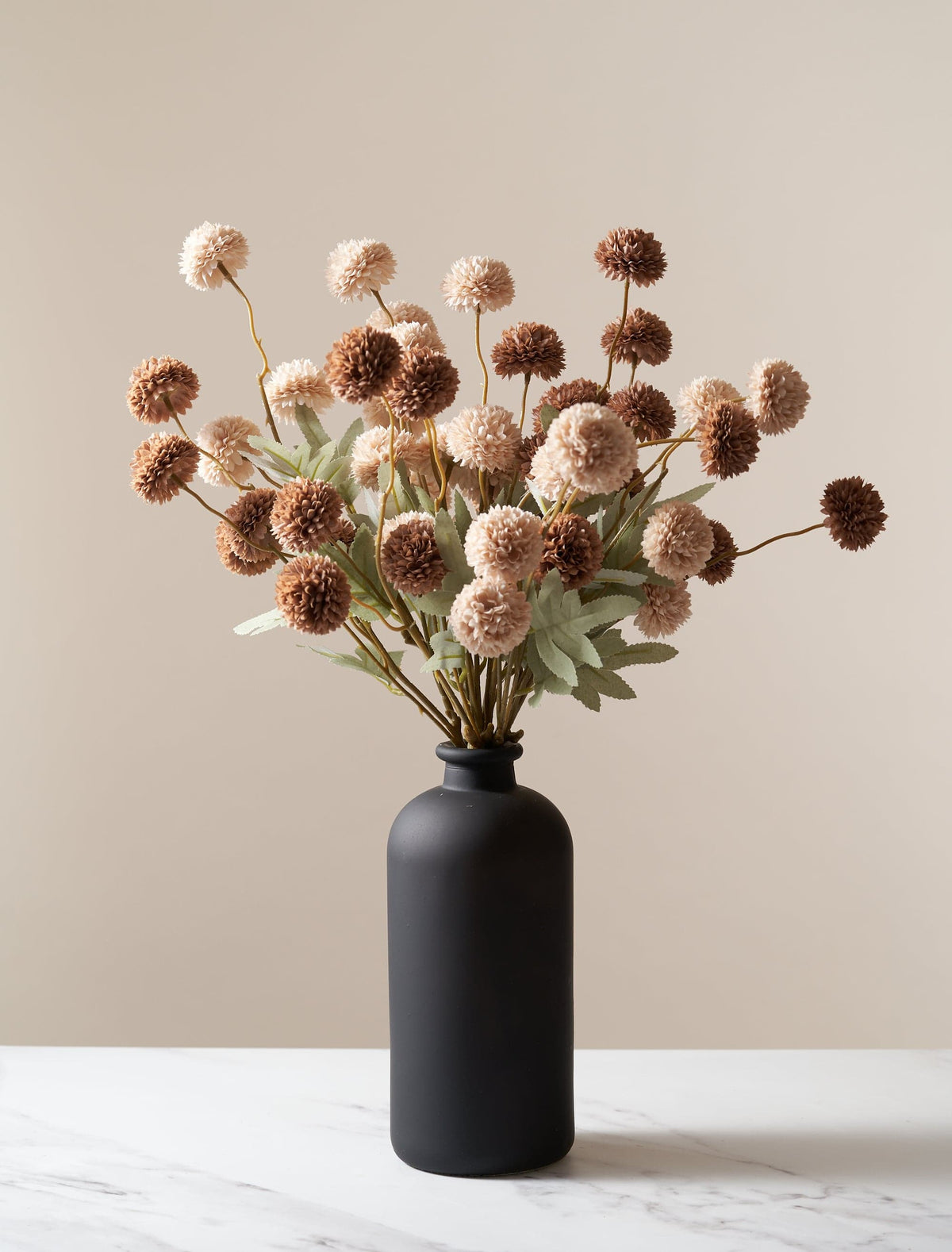 Chrysanthèmes Kiku artificiels – Assortiment bohème (10 tiges / 50 fleurs)