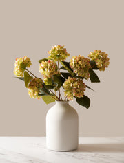 Kleiner künstlicher Hortensienstrauß – Citrus Rose (3 Stiele)