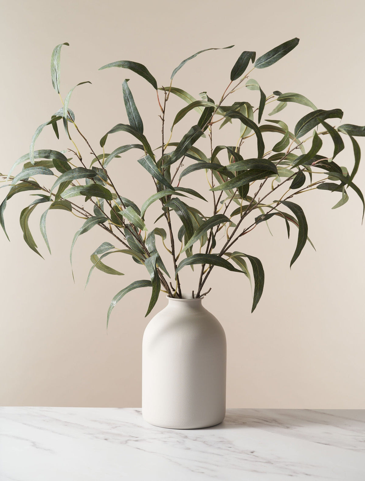 Faux Willow-Leaf Eucalyptus – Green (5 stems)