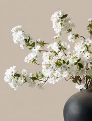 Faux Japanese Cherry Blossom Branches – White (6 stems)
