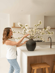Faux Japanese Cherry Blossom Branches – White (6 stems)