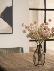 Crisantemos Kiku artificiales – Crema (10 tallos / 50 flores)