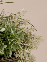 Panier Floral Suspendu d'Extérieur – Vert et Violet