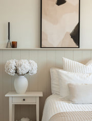 Grands hortensias artificiels – Blanc (5 tiges)