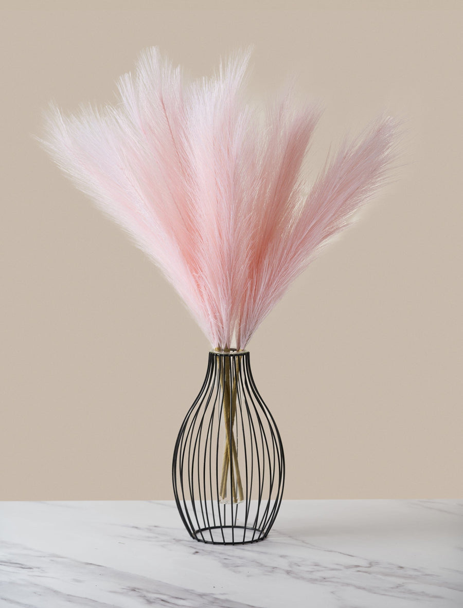 Pampa artificielle – Rose doux (5 tiges)