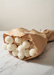 Chrysanthèmes Kiku artificiels – Blanc (10 tiges / 50 fleurs)