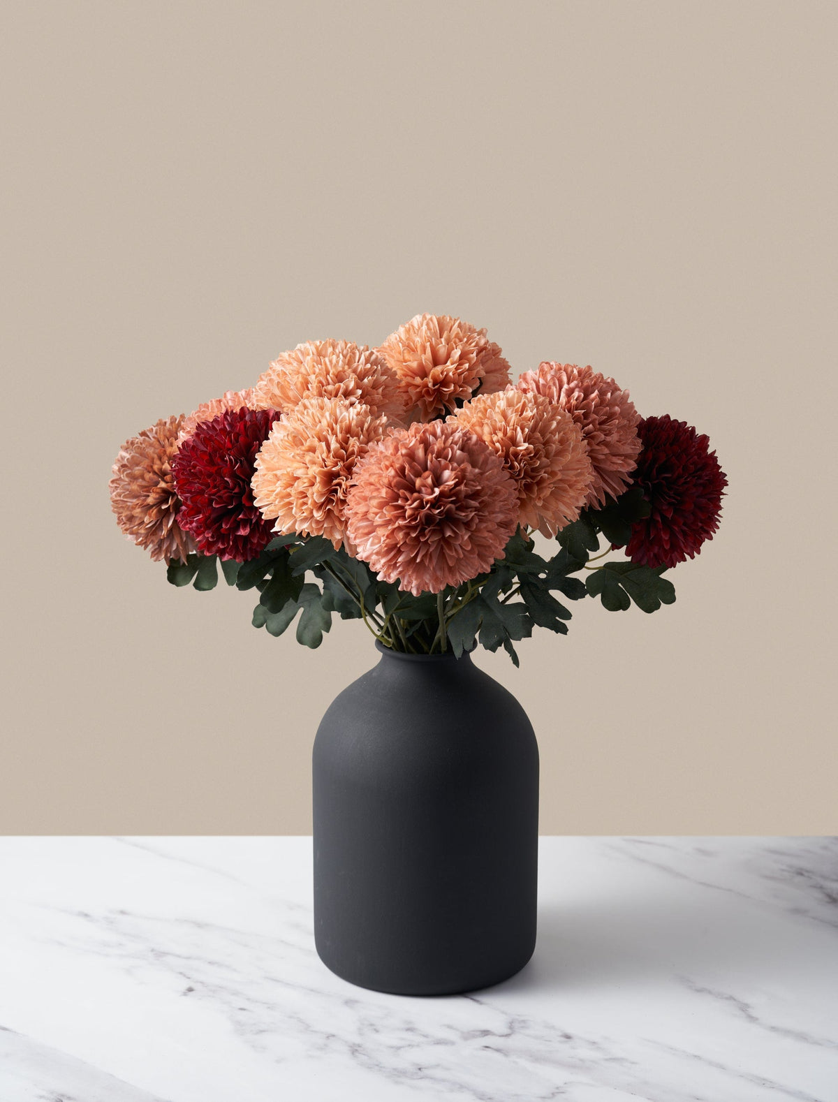 Large Faux Kiku Chrysanthemums – Assorted Bouquet (10 stems)