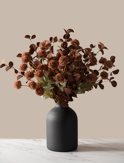 Composición floral artificial – Marrón