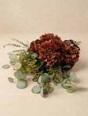 Faux Floral Arrangement – Eucalyptus & Cinnamon Hydrangea