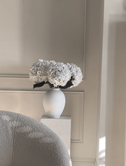 Grands hortensias artificiels – Blanc (5 tiges)