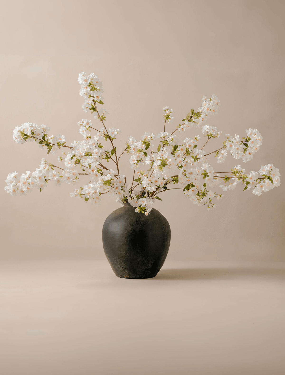 Faux Japanese Cherry Blossom Branches – White (6 stems)