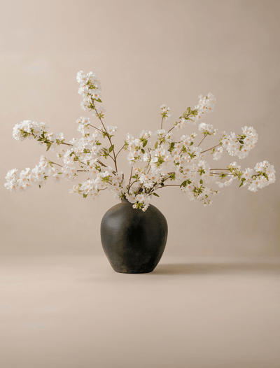 Faux Japanese Cherry Blossom Branches – White (6 stems)