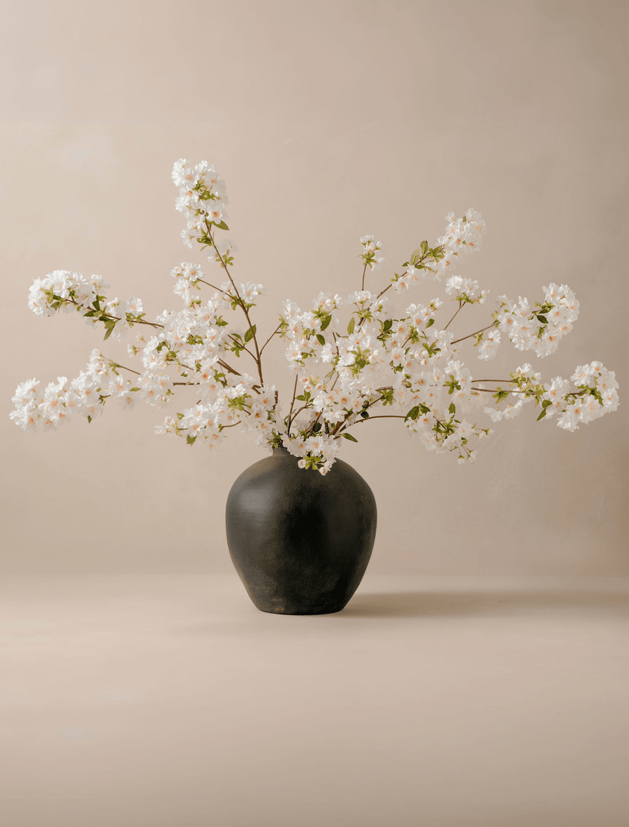 Fleur artificielle de cerisier japonais – Blanc (6 tiges)