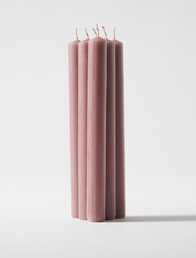 Bougies de table 20,3 cm – Rose poudré (lot de 6)