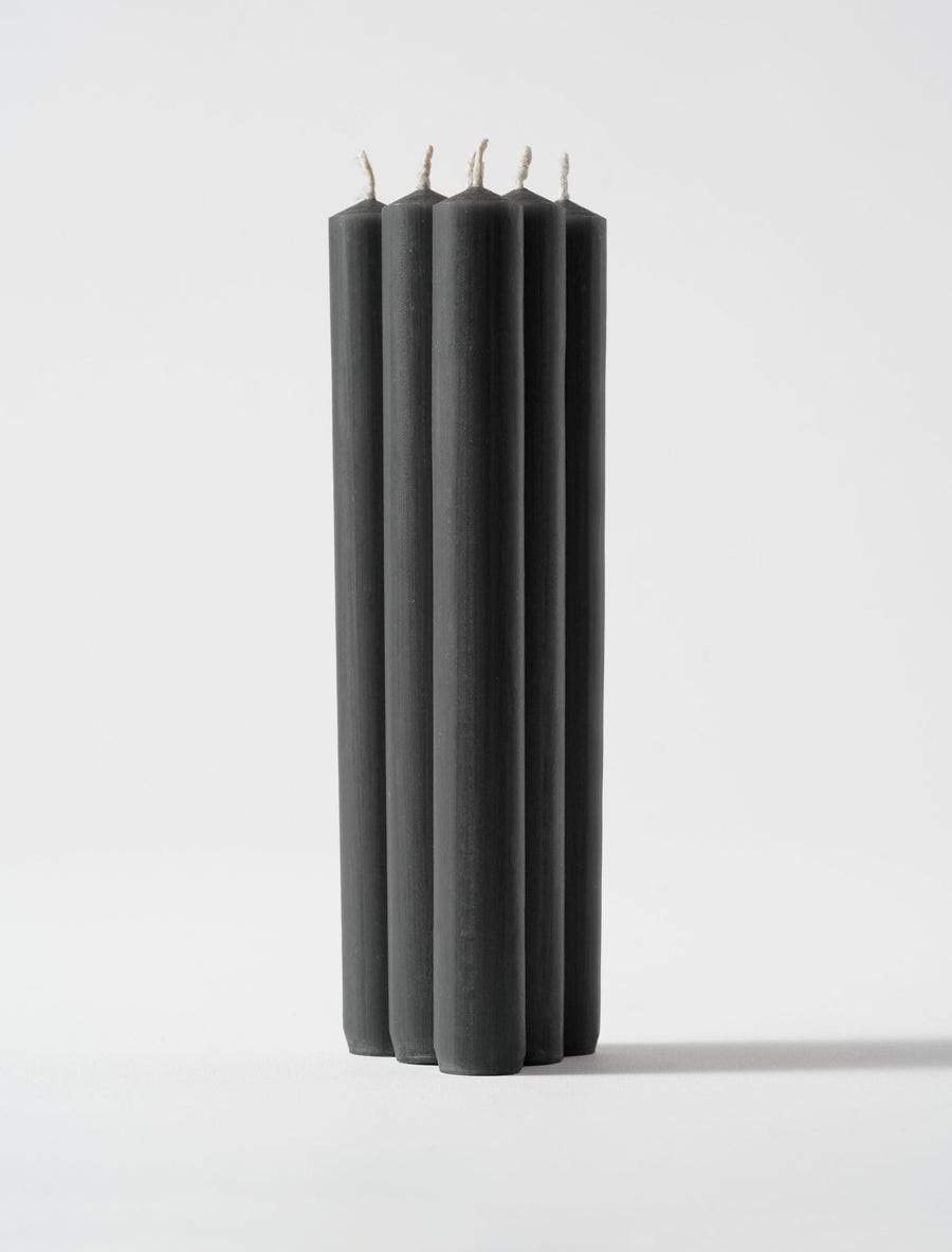 Bougies de table 20,3 cm – Noir (lot de 6)
