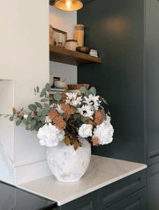 Faux Floral Arrangement – White Peony & Sunflower