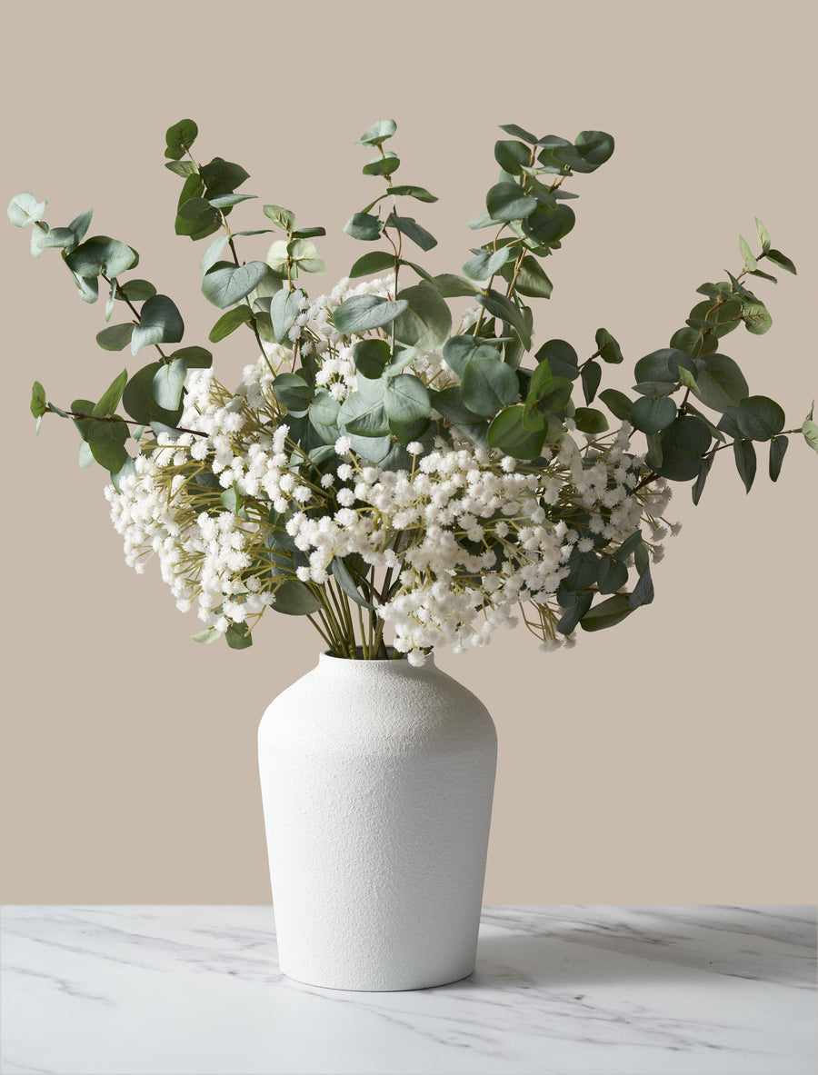 Composition florale artificielle – Gypsophile blanc