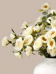 Bouquet de roses artificielles – Ivoire (12 tiges / 72 roses)