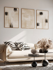 Gallery Wall of 3 Art Prints – Neutral Tones