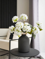 Small Faux Hydrangea Bouquet – White (3 stems)