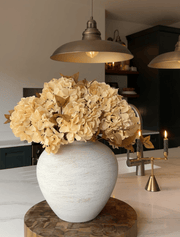 Bouquet d’hortensias artificiels d’automne – Crème (7 tiges)