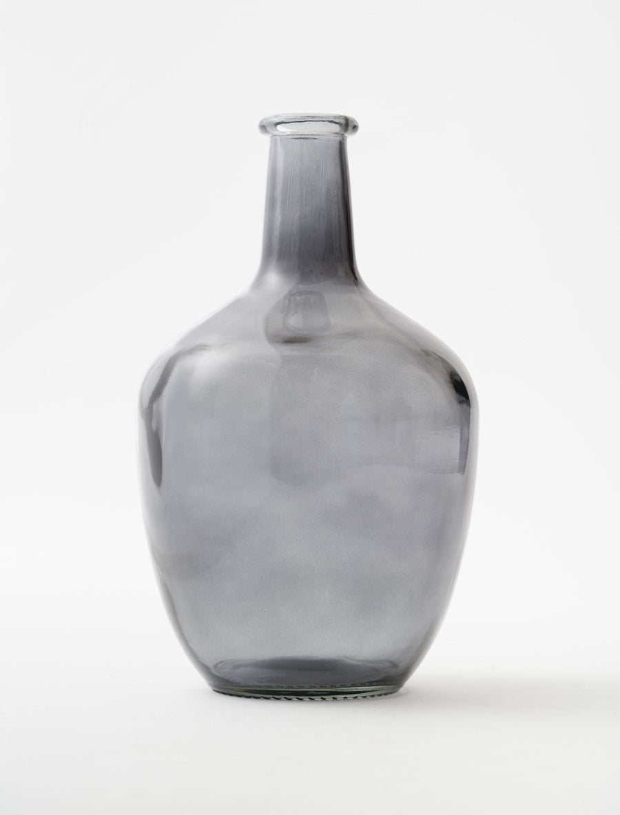 Vase boule en verre – Gris