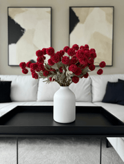 Chrysanthèmes Kiku artificiels – Rouge (10 tiges / 50 fleurs)