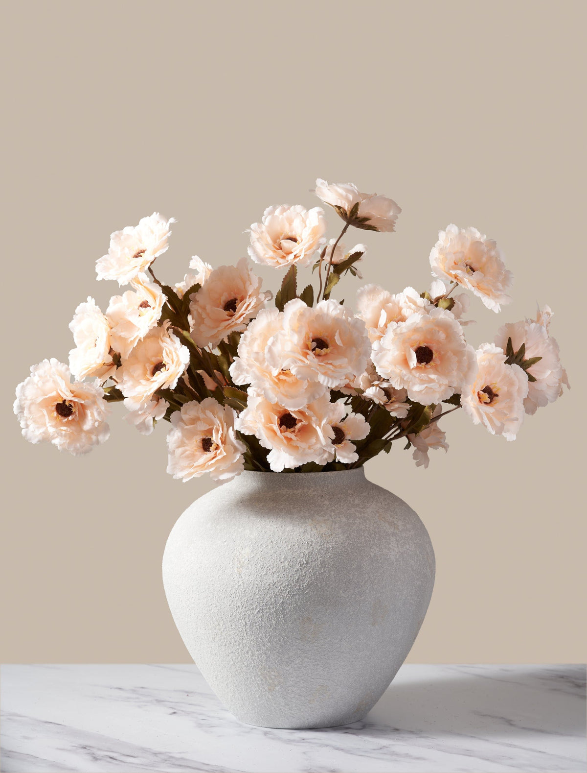 Pivoines Moutan artificielles – Pêche (8 tiges)