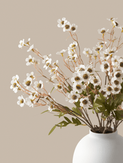 Flores de cera artificiales – Blanco (10 tallos)