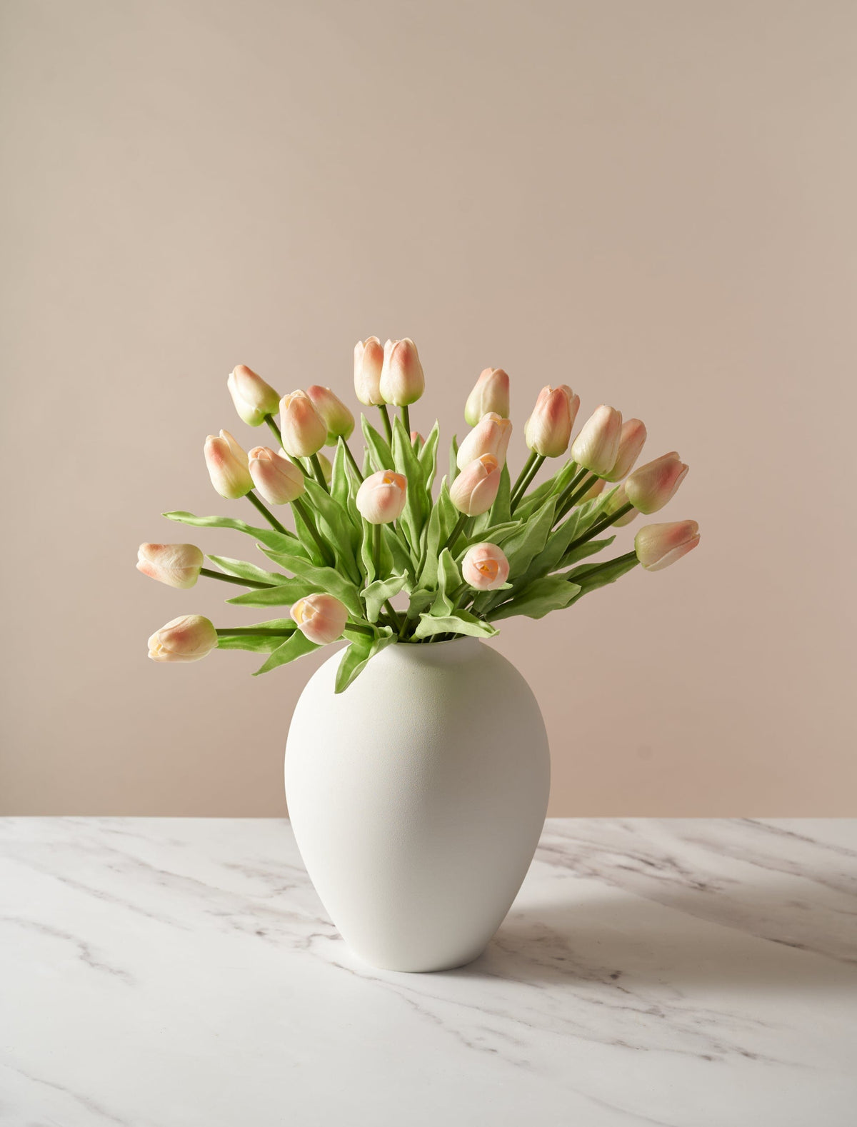 Künstliche Tulpen – Champagner-Pfirsich (25 Stiele)