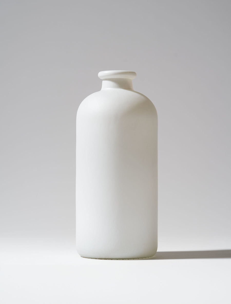 Vase en verre Aria – Blanc Givré