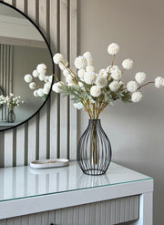 Chrysanthèmes Kiku artificiels – Blanc (10 tiges / 50 fleurs)