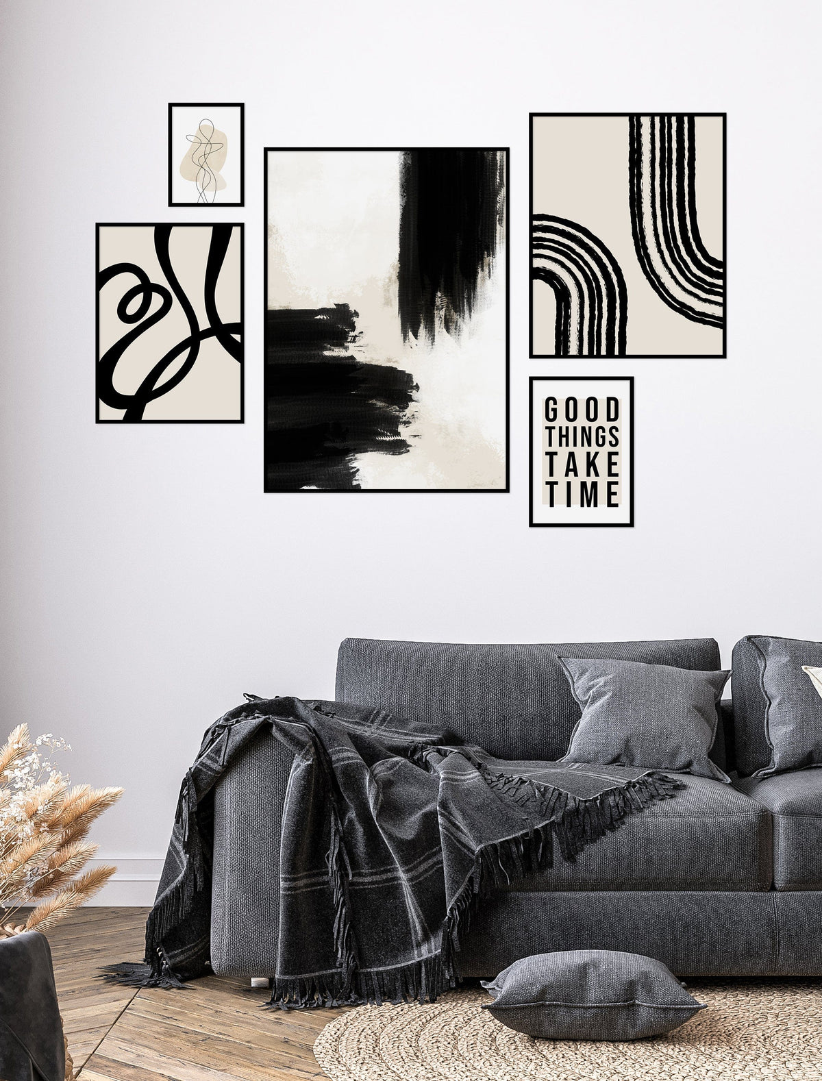 Gallery Wall of 5 Art Prints – Simply Scandi