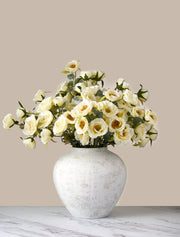 Bouquet de roses artificielles – Ivoire (12 tiges / 72 roses)