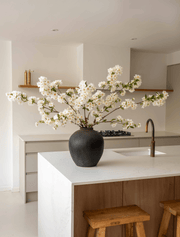 Faux Japanese Cherry Blossom Branches – White (6 stems)