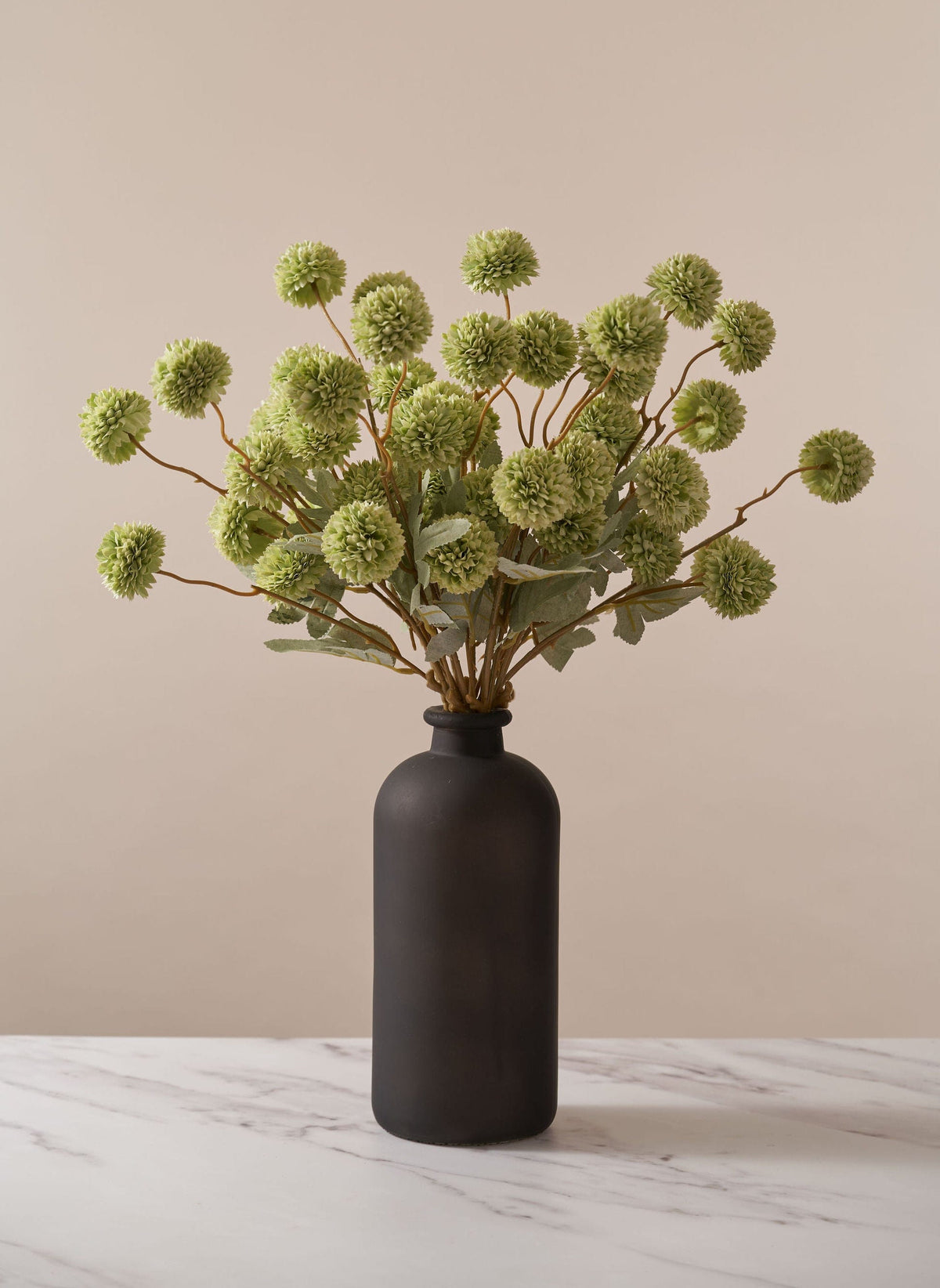 Chrysanthèmes Kiku artificiels – Vert (10 tiges / 50 fleurs)