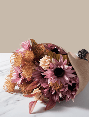 Faux Autumn Floral Arrangement – Pink & Beige