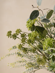 Faux Floral Arrangement – Wild Eucalyptus & Green Berries