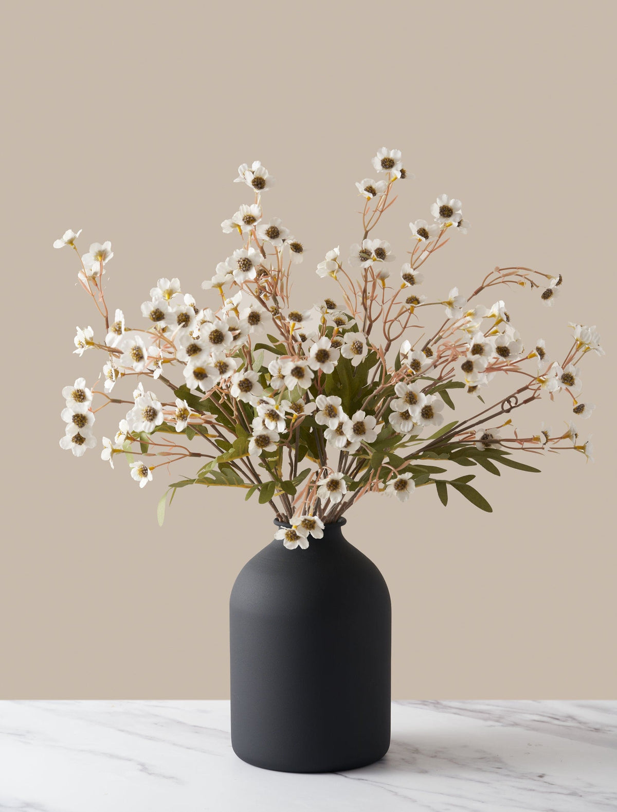 Flores de cera artificiales – Blanco (10 tallos)
