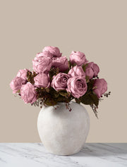 Grandes roses artificielles – Rose (3 tiges / 21 roses)