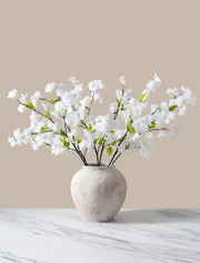 Grandes branches de cerisier artificiel – Blanc (6 tiges)