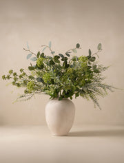 Faux Floral Arrangement – Wild Eucalyptus & Green Berries