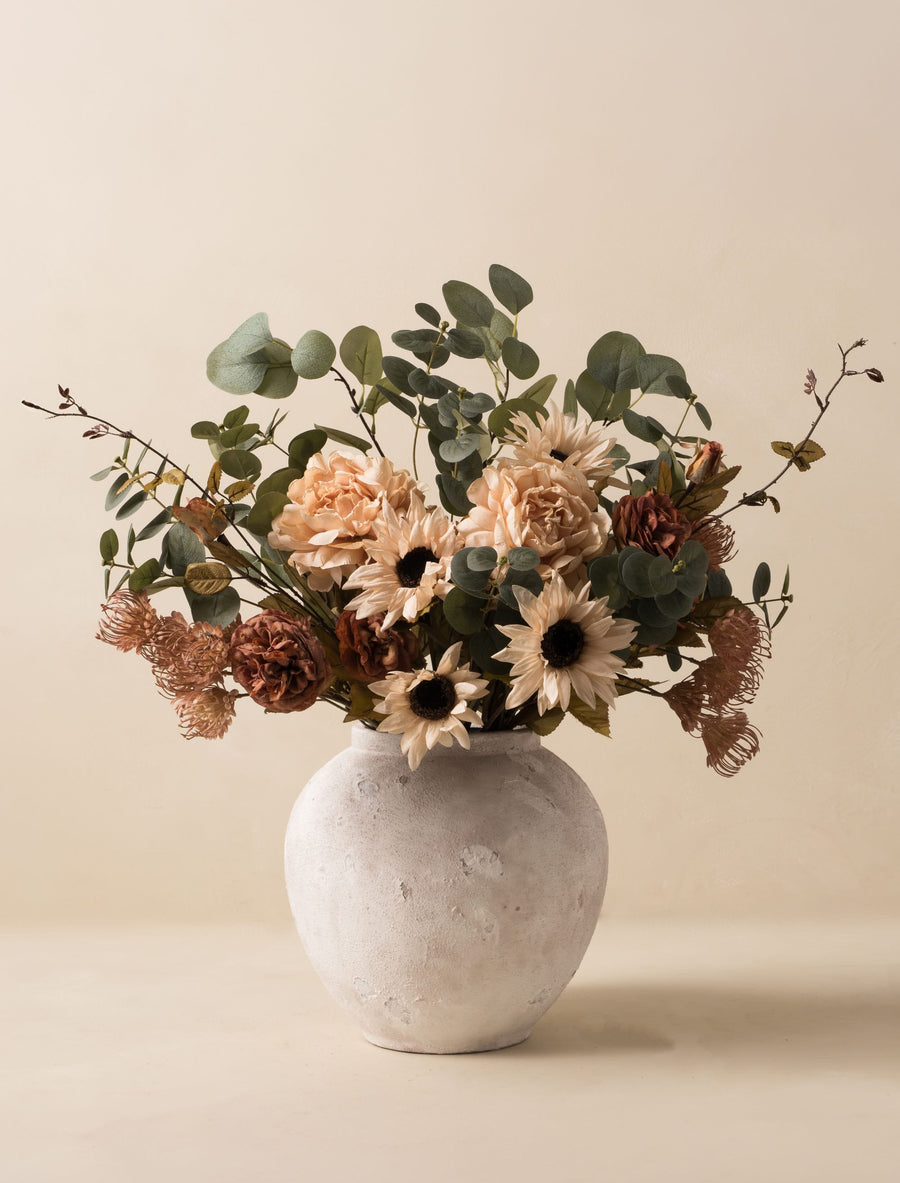 Arrangement imitation automne - Vert et beige